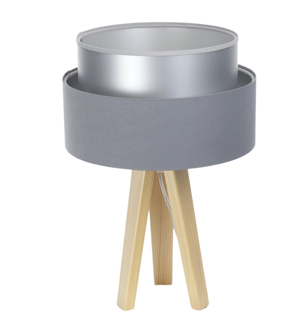 TISCHLAMPE Grau 30/45 cm - Silberfarben, Kunststoff (30/0.7/45cm) - ONZENO