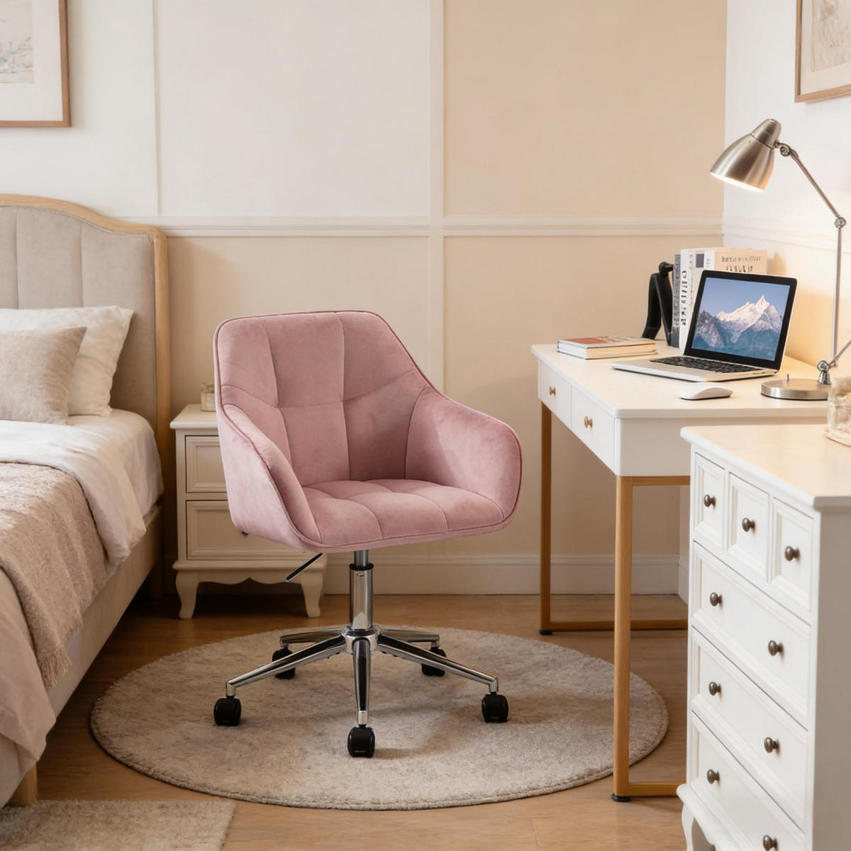 BÜROSTUHL Pink 61/40,5/40 cm - Pink, Metall (61/40/40.5cm) - PANGIVO