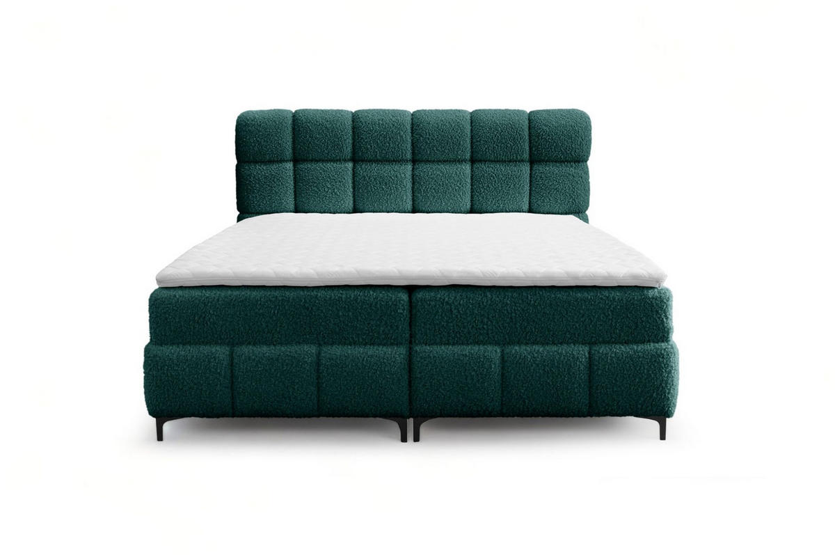 BOXBETT Sophie In Rolf - Türkis, Holzwerkstoff/Textil (140/200cm) - Fun Möbel