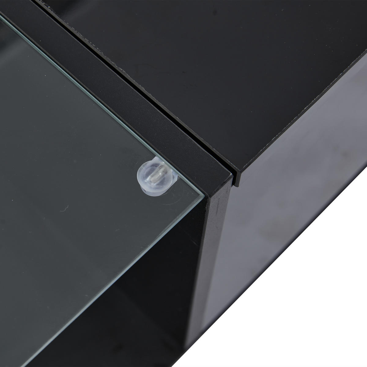 COUCHTISCH in Schwarz 100/50/33 cm aus Spanplatte mit LED-Beleuchtung, höhenverstellbarer Platte und Stauraum - Schwarz, Holzwerkstoff (50/100/33cm) - CHICFURN