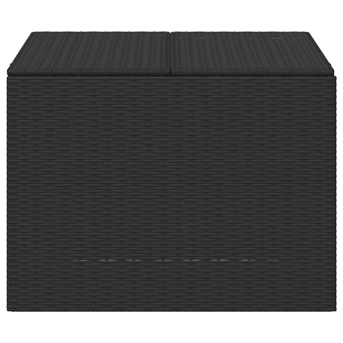 GARTENTRUHE Schwarz 291L Poly Rattan - Schwarz, Kunststoff (75/59/80cm) - vidaXL