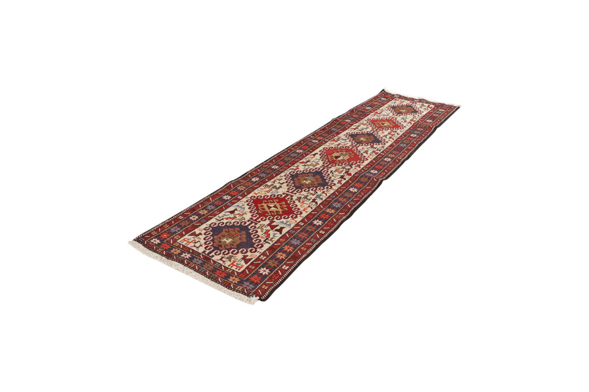 KELIM-LÄUFER handgewebt Sumak Shahsavan Beige 275/74 cm Schurwolle - Beige, Textil (74/275cm) - Looma
