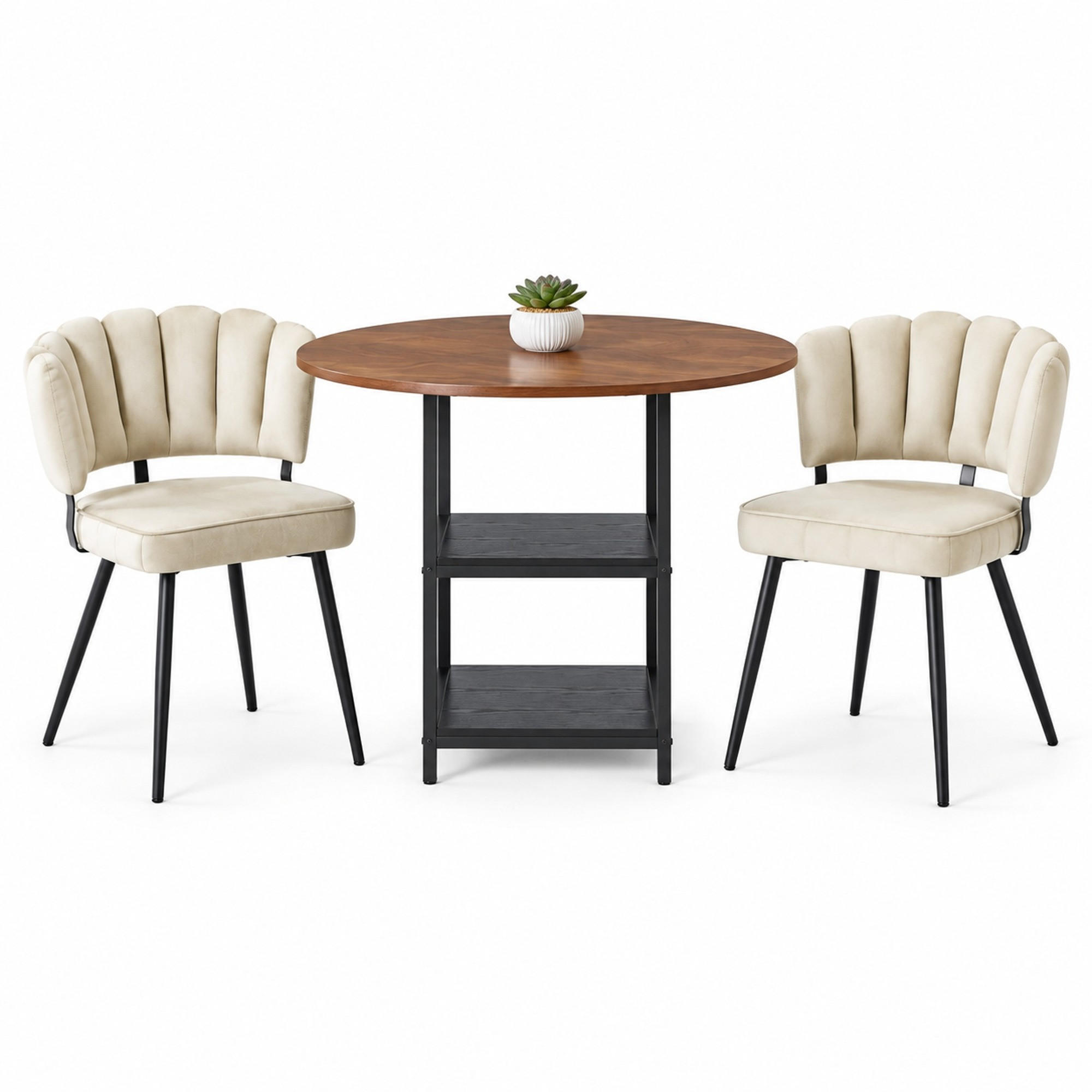 Meubliv Essgruppe Hellbraun 107x75x107 cm