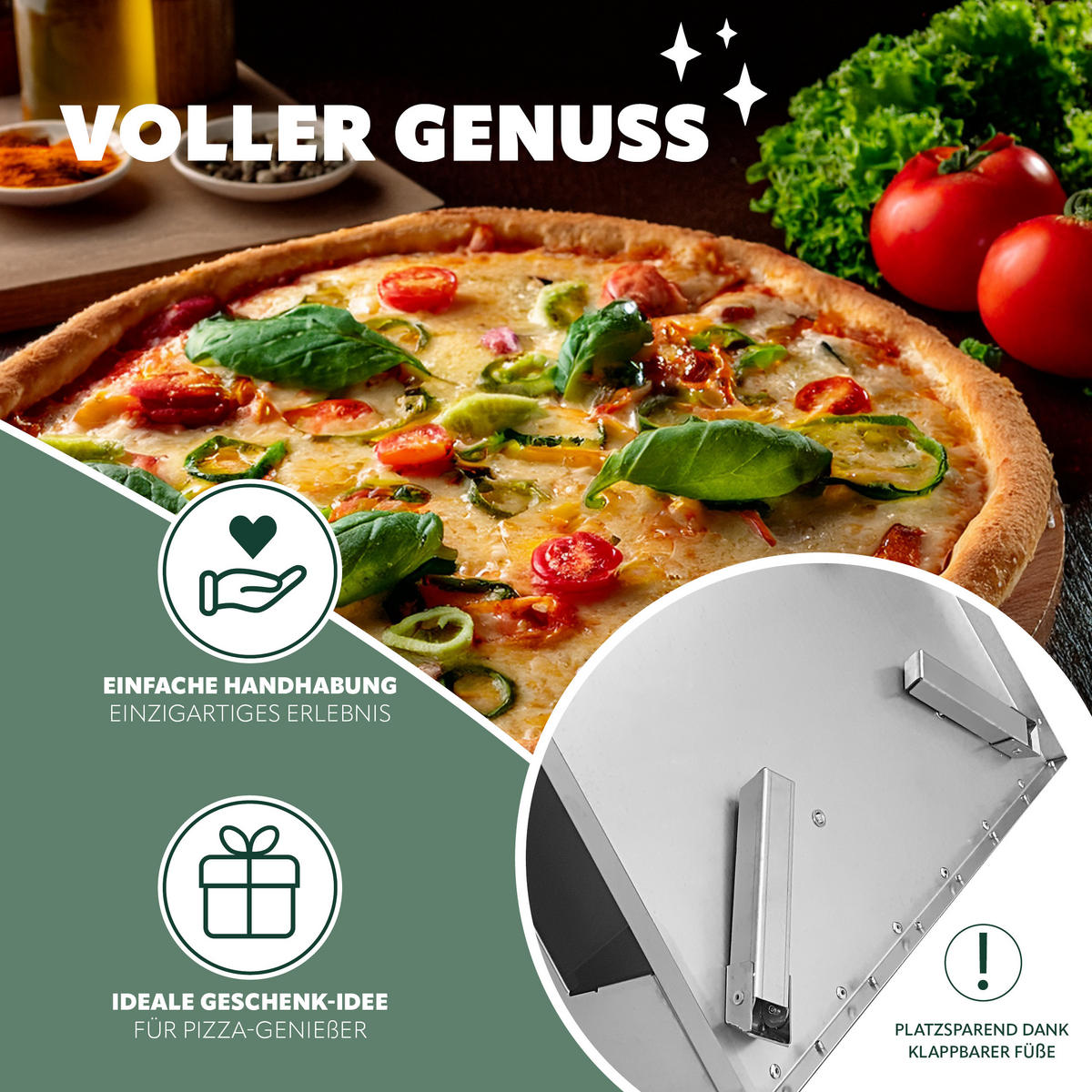 PIZZAOFEN, schwarz, Stahl - Schwarz, Metall (46/84/78cm) - bremermann