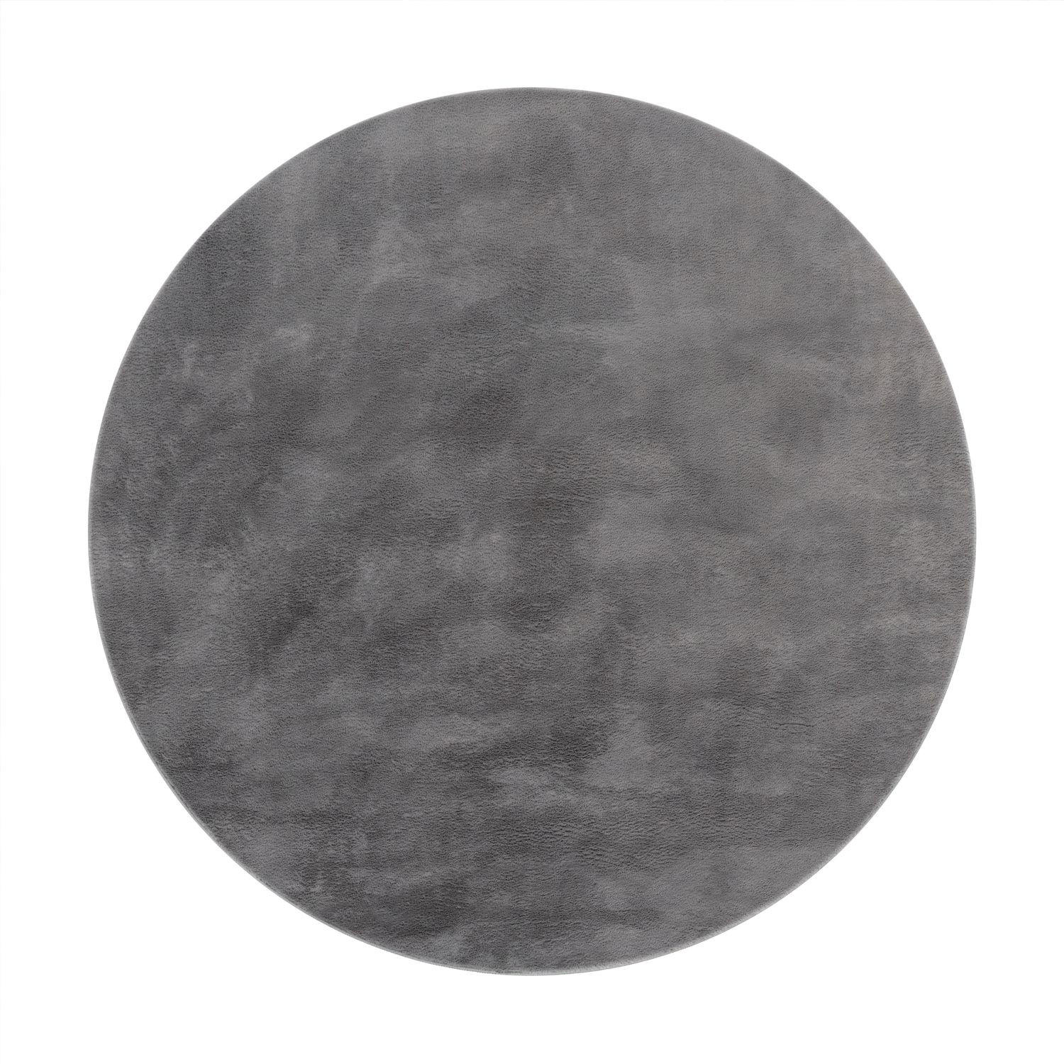 HOCHFLORTEPPICHE Anthrazit Ø 160 cm - Anthrazit, Kunststoff (160/160cm) - TT Home