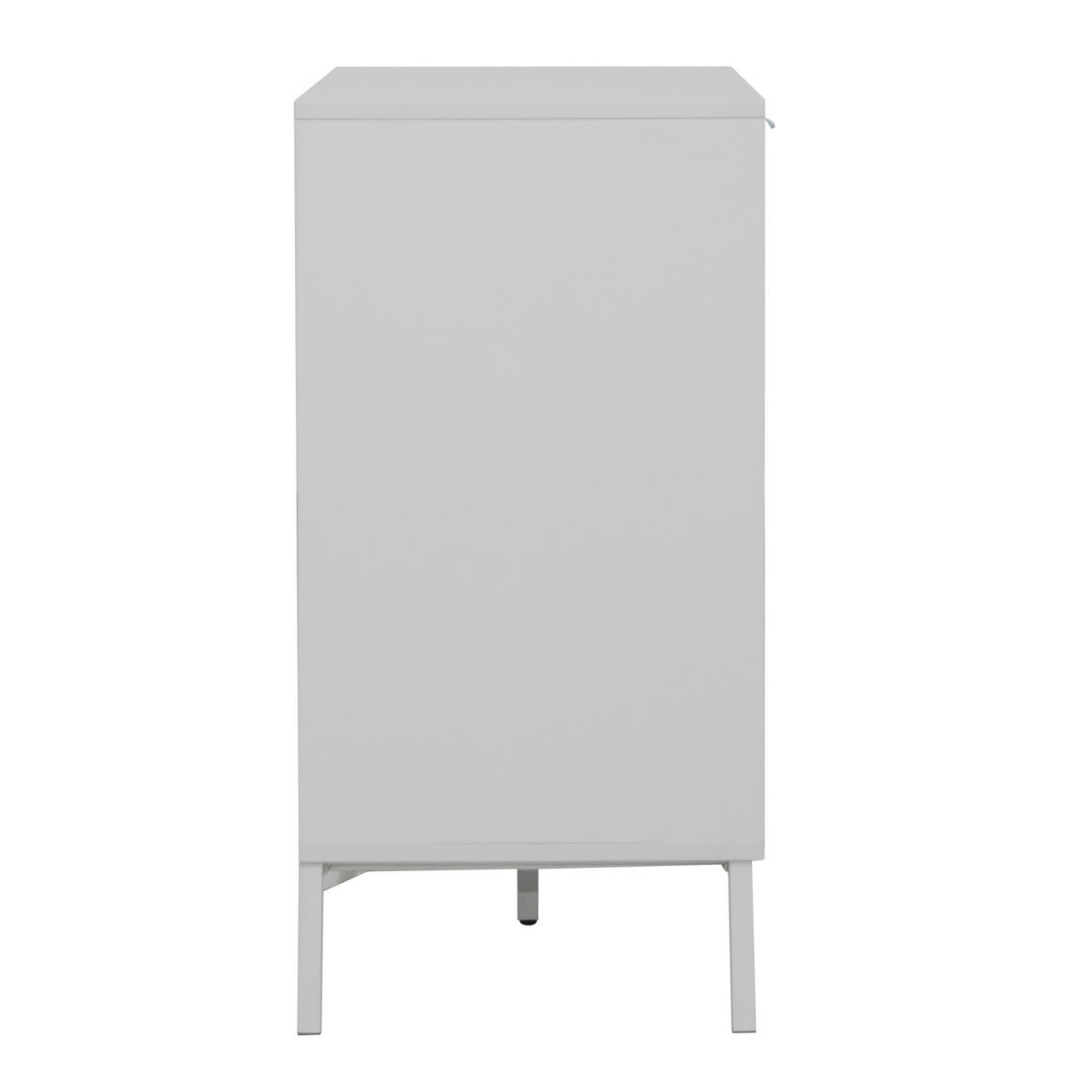 SIDEBOARD - Hellgrau - Hellgrau/Grau, Holzwerkstoff/Metall (140/80/40cm) - home24