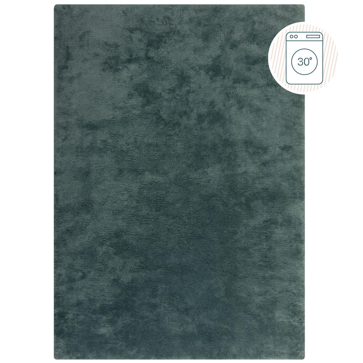 TEPPICH Waschbar LUNE, einfarbig, Türkis, 160 x 230 cm - Blau, Textil (230/160cm) - KADIMA DESIGN