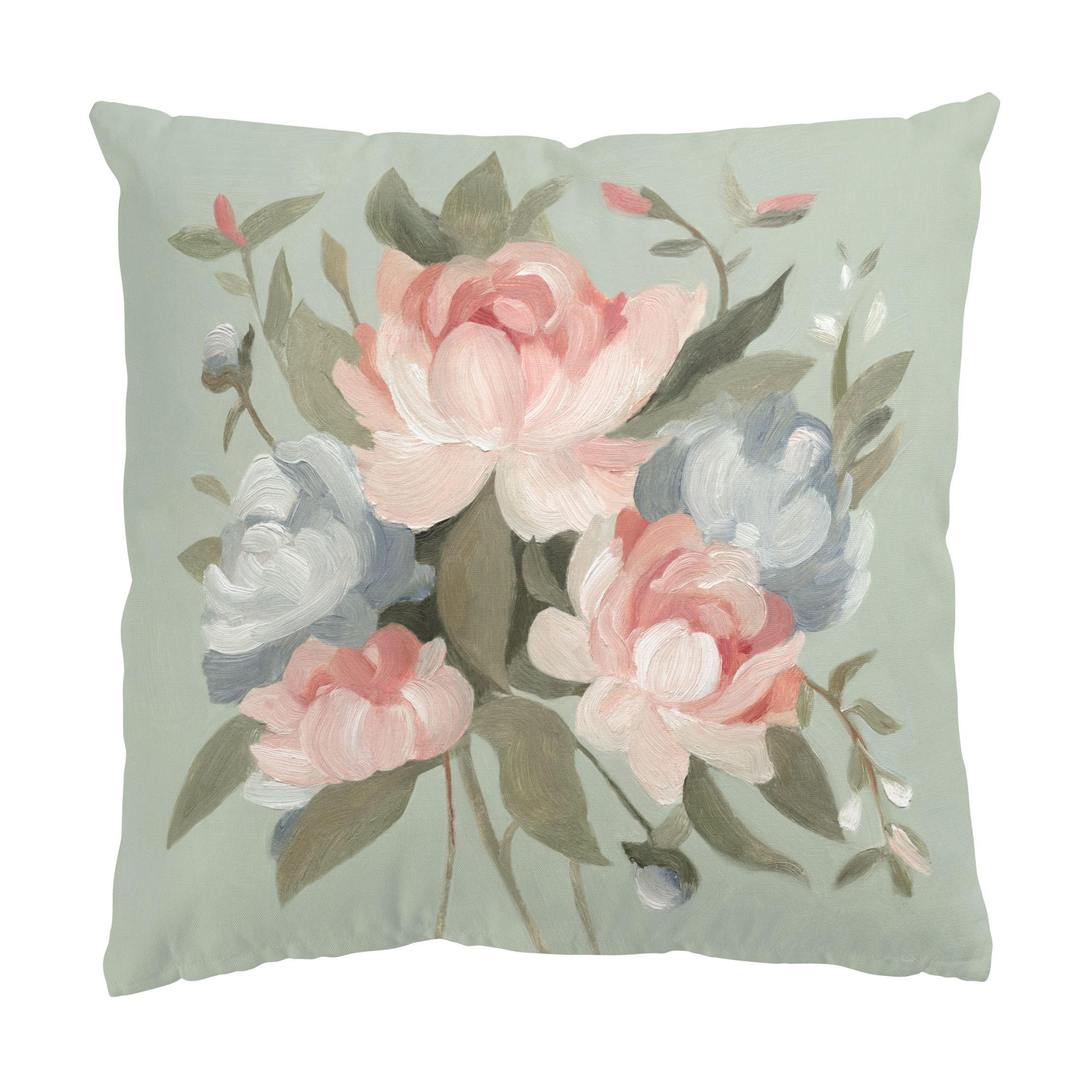 KISSENBEZUG Bouquet in Pastell I 50/50 cm - Rosa, Textil (50/50cm) - Bilderwelten