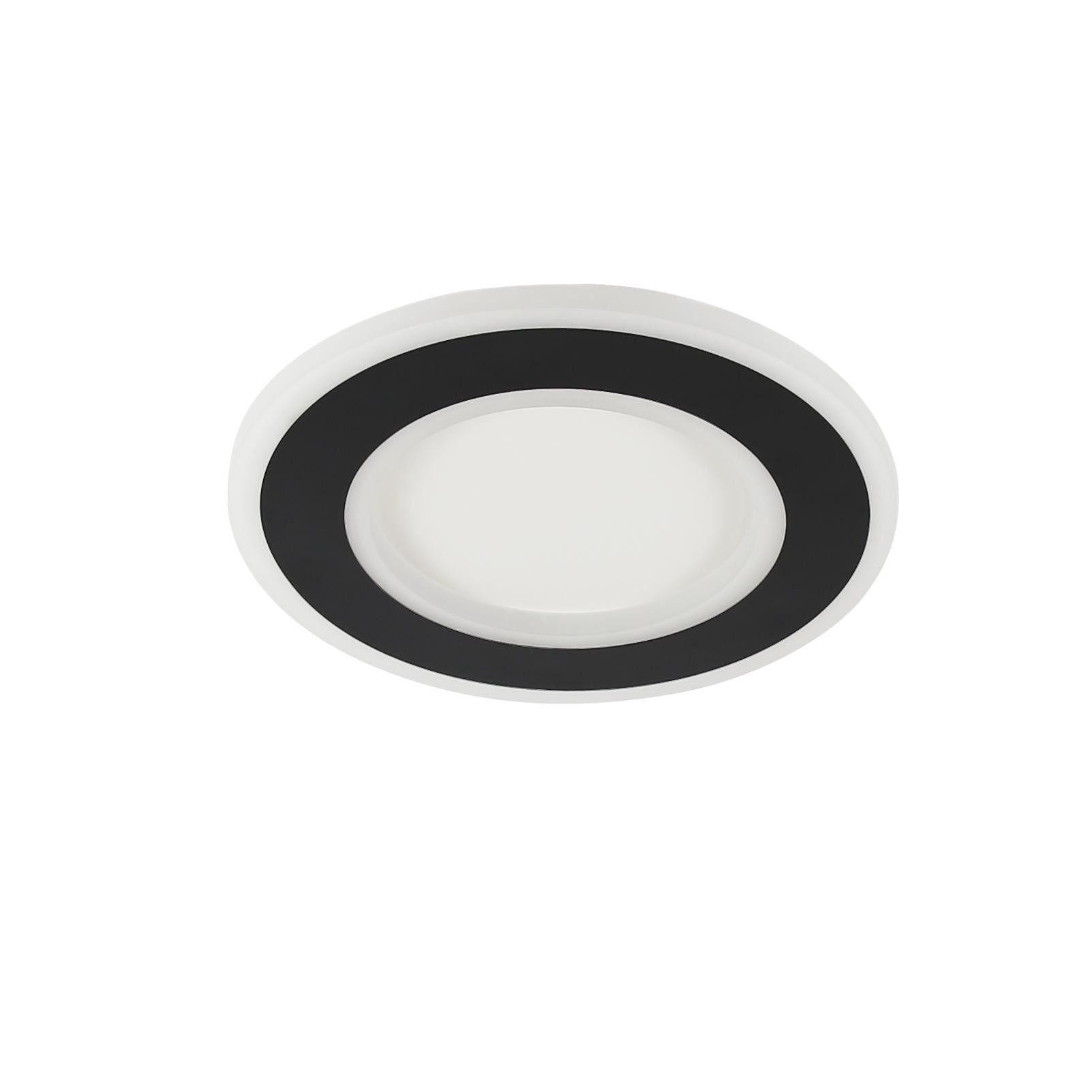 ZMH Led-Deckenleuchte Schwarz 24x4x24 cm
