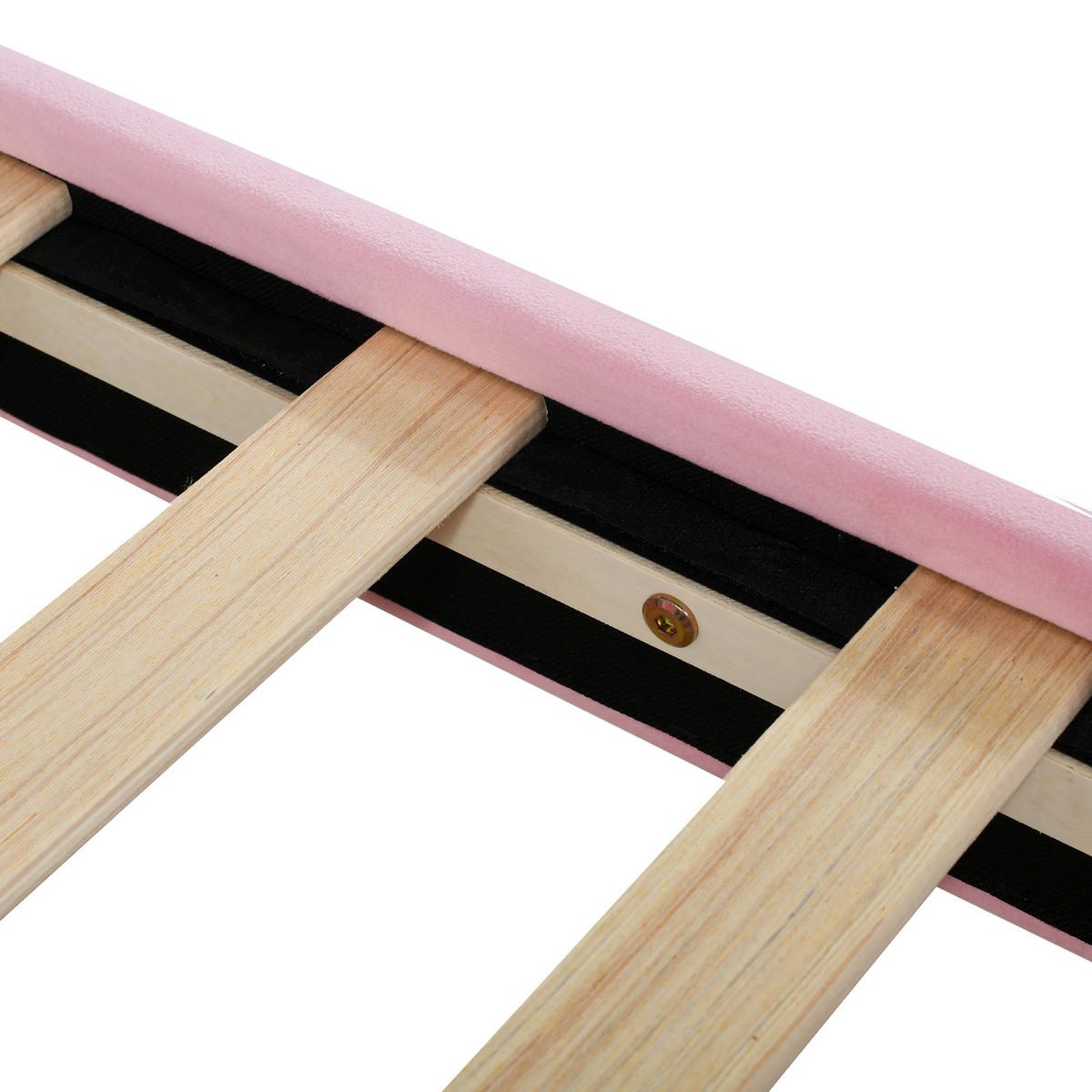 POLSTERBETT 90/200 cm Rosa - Pink, Holz