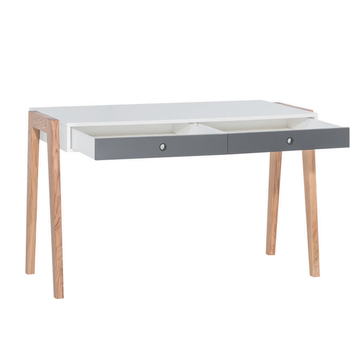 SCHREIBTISCH Grau - Grau, Holzwerkstoff (128/60/76cm) - Petits-meubles