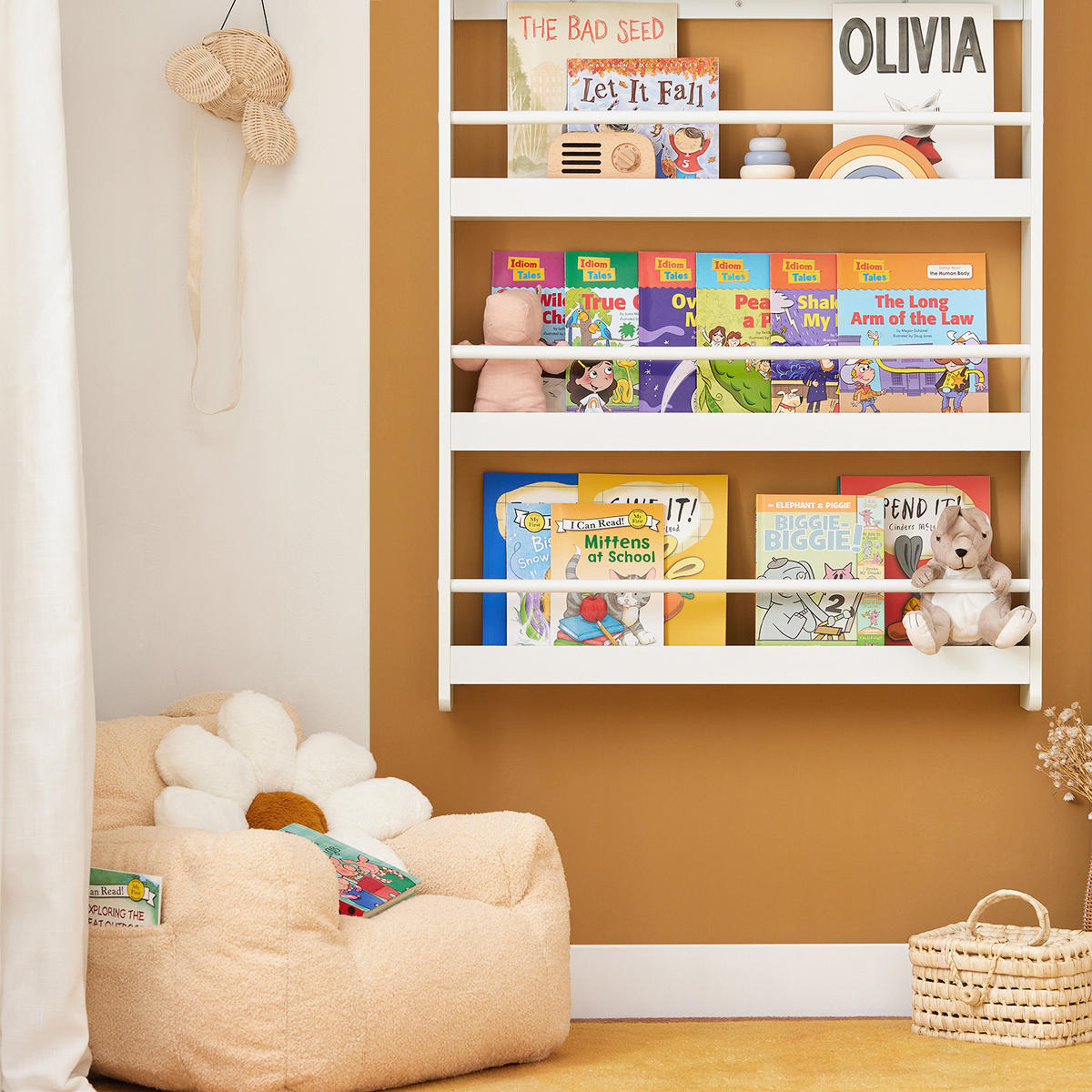 KINDERREGAL Weiß - Weiß, Holz/Holzwerkstoff (80/118/12cm) - SoBuy