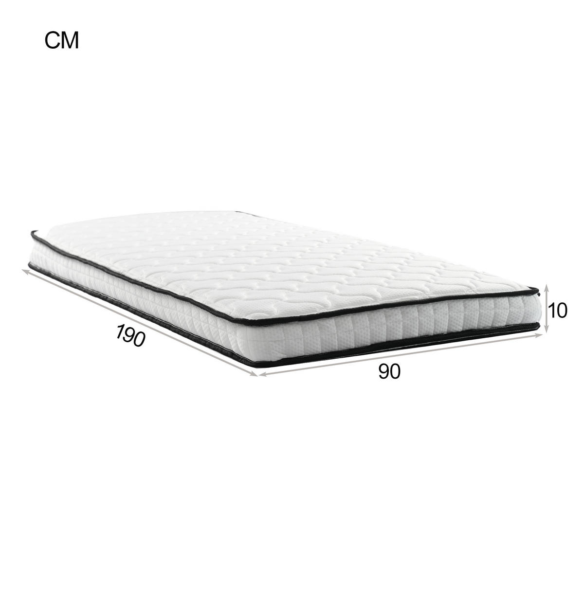 BETT aus Leinen 90/180x190 cm Hellgrau mit Ausziehbett, LED, USB und 3 Ablagefächern - Hellgrau, Textil (90/190cm) - Modfu