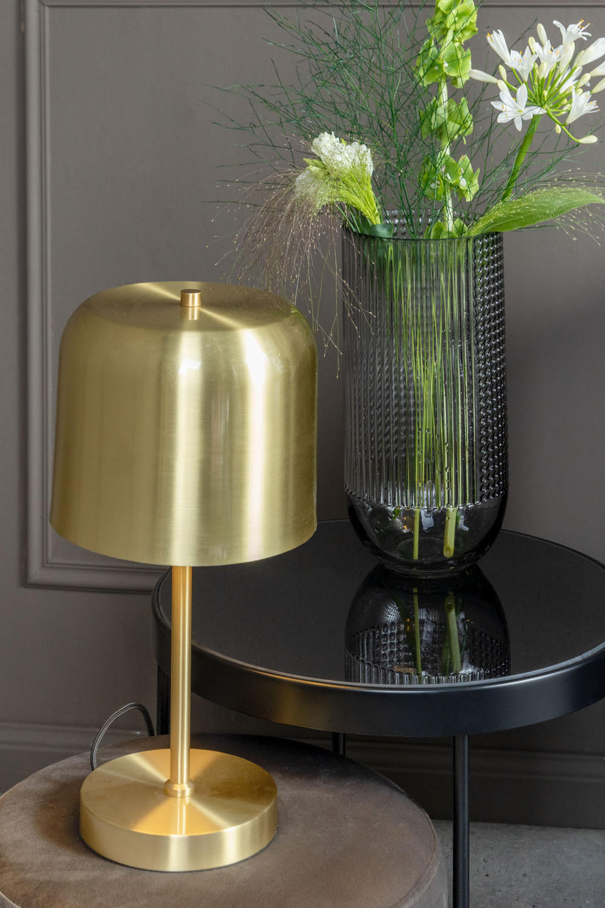 TISCHLAMPE Capa Geborsteld 20/20/39 cm - Goldfarben, Metall (20/20/39cm) - Leitmotiv