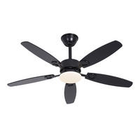 LED DECKENVENTILATOR Ularen 112/15/40 cm - Schwarz, Metall (112/15/40cm) - ZMH