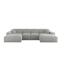 WOHNLANDSCHAFT Celes Premium Xs Sven - Hellgrau, Holzwerkstoff/Textil (342/73/165cm) - Fun Möbel