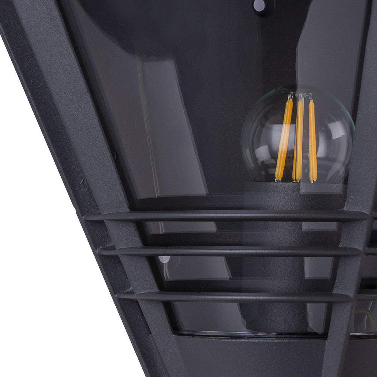 LED AUSSENWANDELLEUCHTE SALLA Schwarz Anthrazit - Schwarz, Metall (16.5/27/25cm) - Globo Lighting