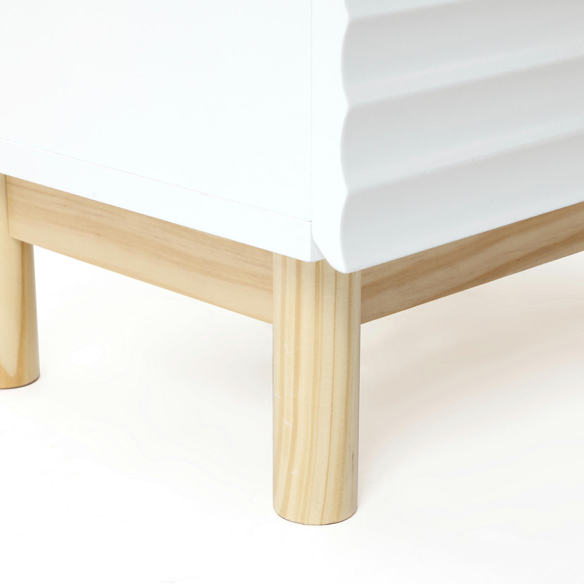 NACHTTISCH Weiß mit 2 Schubladen | B40 x T30 x H55 cm - Weiß, Holz/Holzwerkstoff (40/50/30cm) - Hometopia