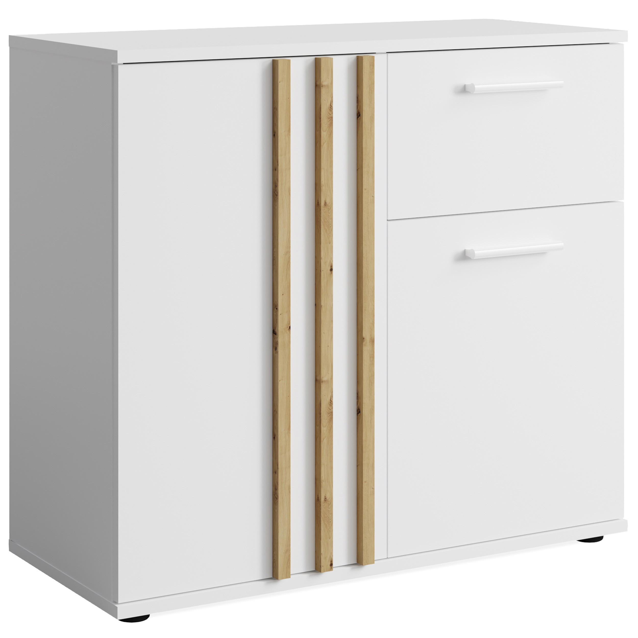 KOMMODE FERIO Kombikommode, Modern - Weiß, Holzwerkstoff (80/73/35cm) - KONSIMO®
