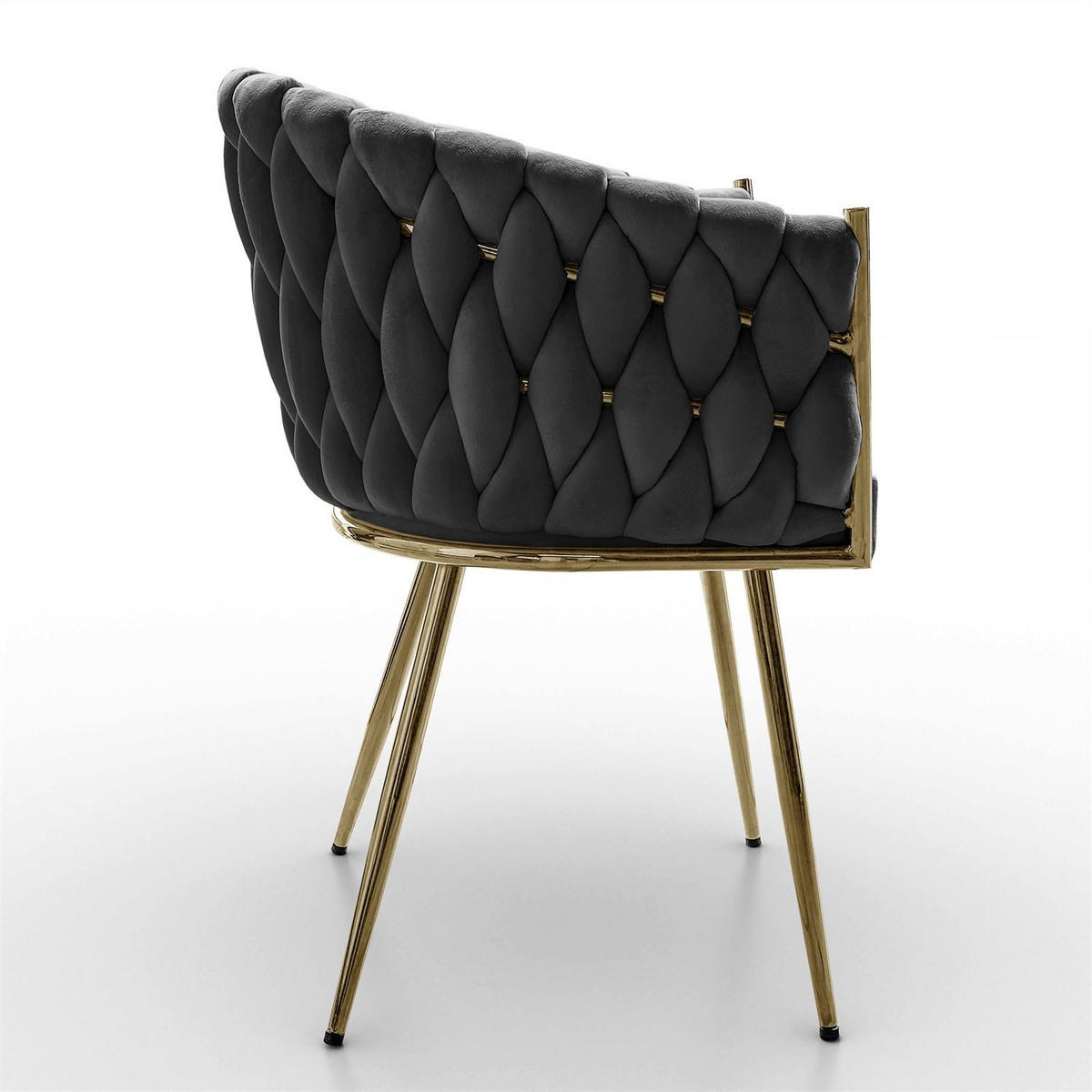 ARMLEHNENSTUHL ROSALIE - Goldfarben/Grau, Textil (65/73/54cm) - Lookway