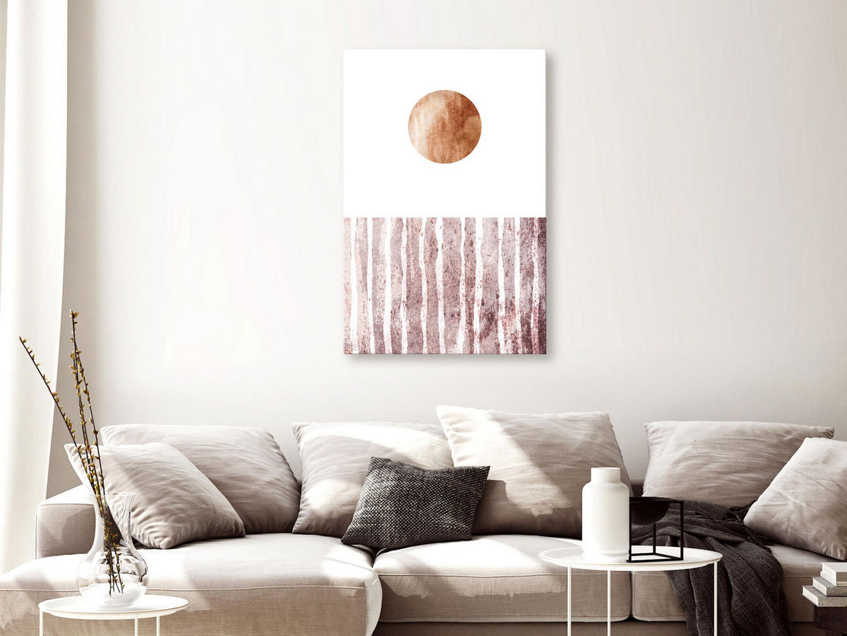 KUNSTDRUCK Braun 40/60 cm - Weiß/Braun, Textil (40/60cm) - KUNSTLOFT