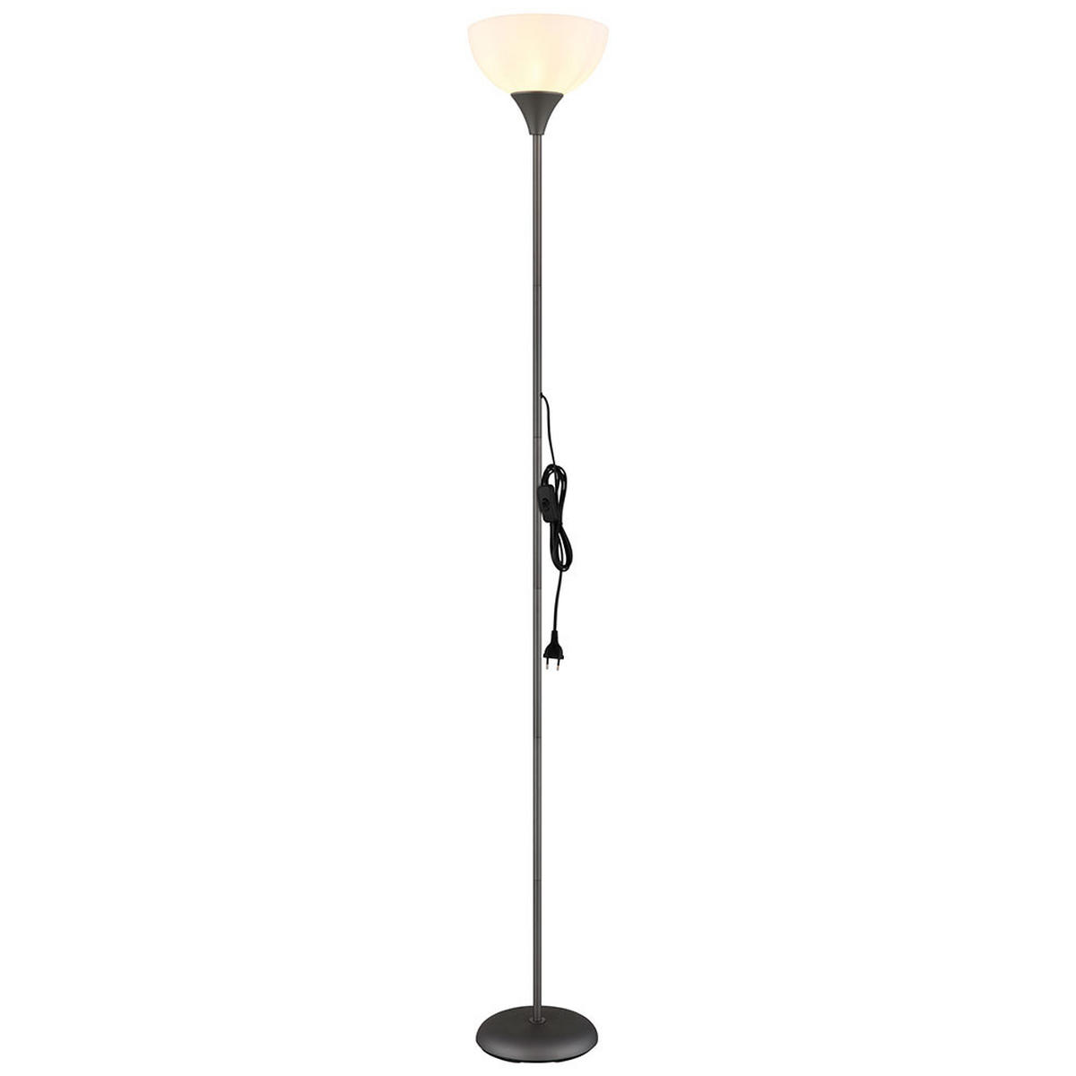 STEHLEUCHTE WILBUR Metall titanfarben matt - Anthrazit, Metall (25/25/150cm) - Globo Lighting