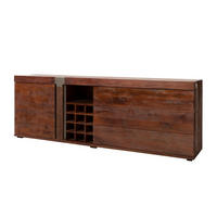 SIDEBOARD Mango 215x45x75 braun lackiert Amsterdam #29 - Braun, Holz (215/75/45cm) - Massivmoebel24