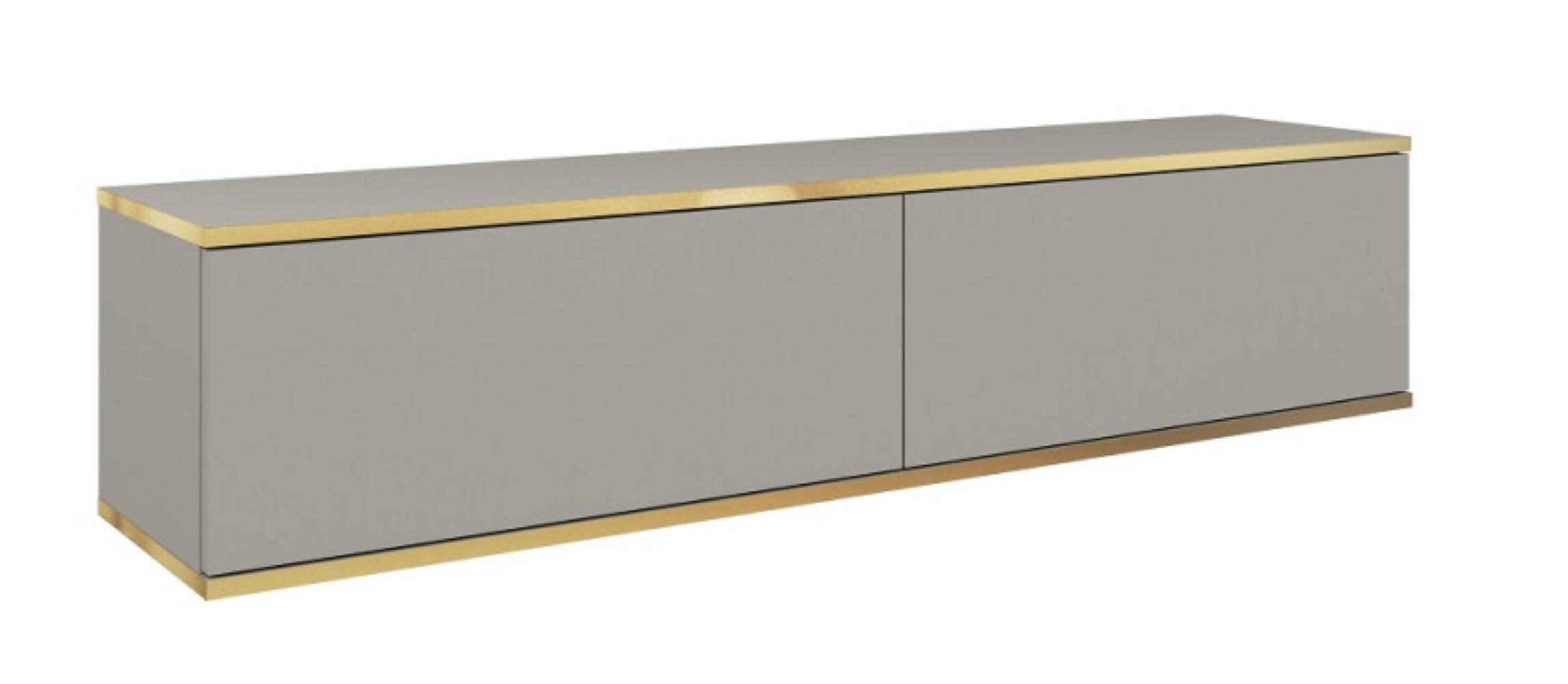 TV-SCHRANK Grau POLO Hängend Glatte Front 135 cm 135x32x30 cm - Grau, Holzwerkstoff (135/30/32cm) - Sepro Meble