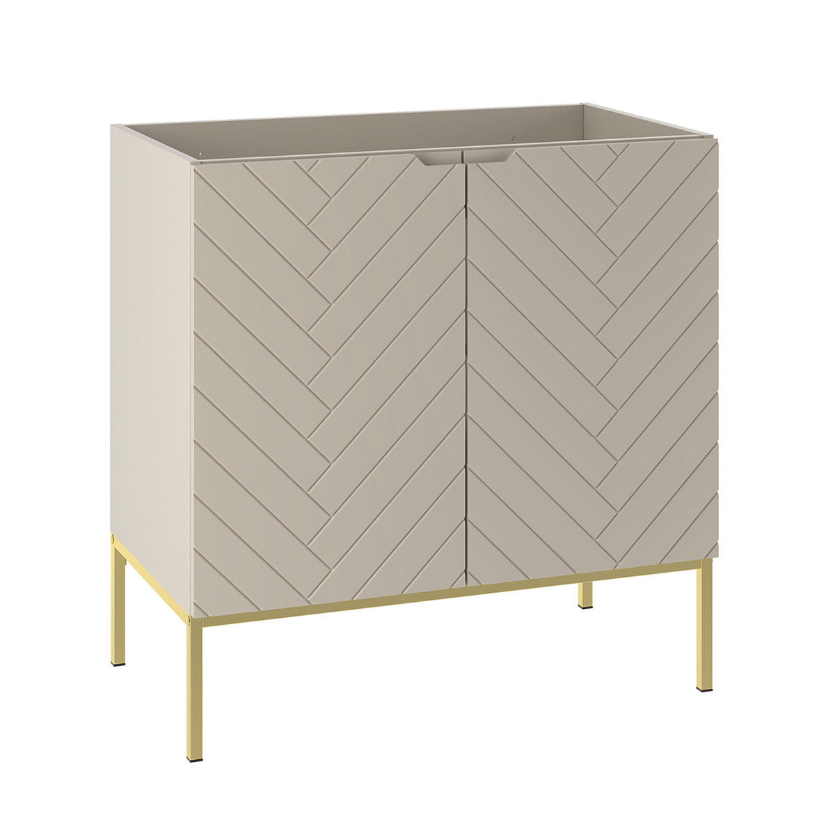 WASCHTISCHUNTERSCHRANK 80cm Daria Kaschmir - Beige, Holzwerkstoff (80/82/45.8cm) - Petits-meubles