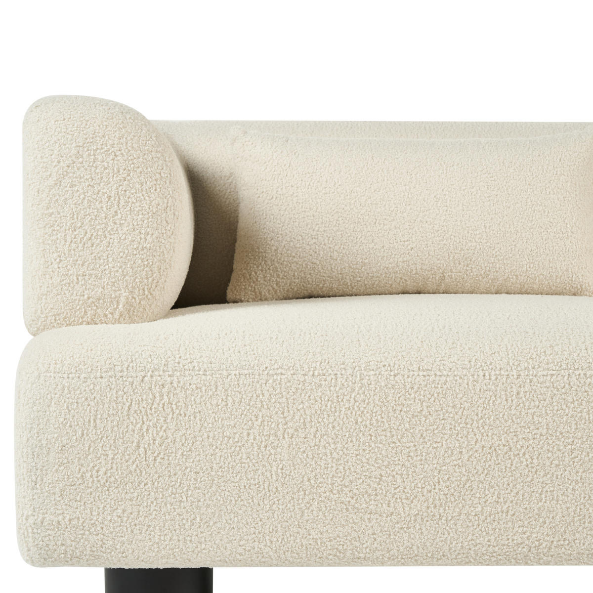 POHOVKA 2-místná Bouclé Krémově bílá Movik - krémová, textil (183/74/90cm) - Beliani