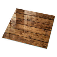 GLASPLATTE 80x60 cm – Holzbretter - Grau, Glas (0.4/80/60cm) - ArtPrintCave