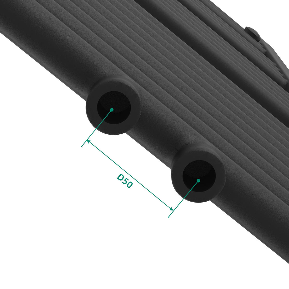 HANDTUCHHEIZKÖRPER Voss I. - Schwarz, Metall (50/120/3cm) - [neu.haus]