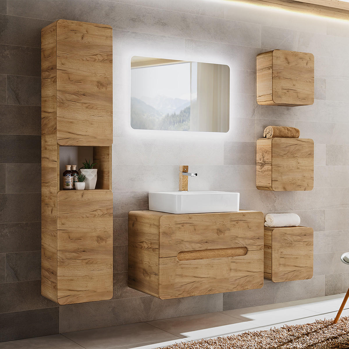 SCHRANK Arun Holz - Braun, Holzwerkstoff (35/35/22cm) - Petits-meubles