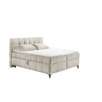 BOXSPRINGBETT 180x200 inkl. Topper, Matratze unde Bettkasten - Beige/Schwarz, Holz/Kunststoff (180/200cm) - ed exciting design