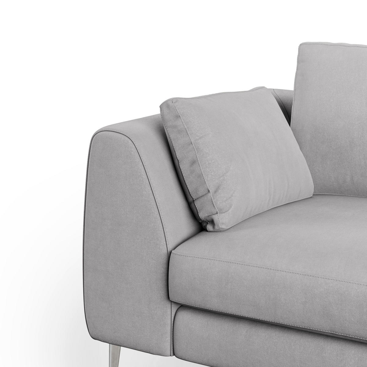 LINEARSOFA Plano - Grau, Textil (196/86/102cm) - Divani.store