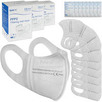 STAUBSCHUTZMASKEN 200er Set, EN 149:2001+A1:2009,weiß - Weiß, Textil (0.1/14cm) - tectake
