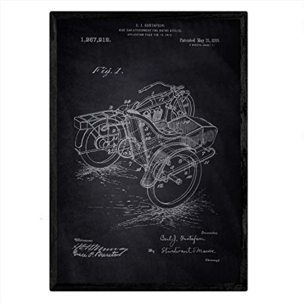 POSTER Beiwagen Patent A3 Rahmenlos - Klar, Papier (29.7/5/42cm) - Nacnic