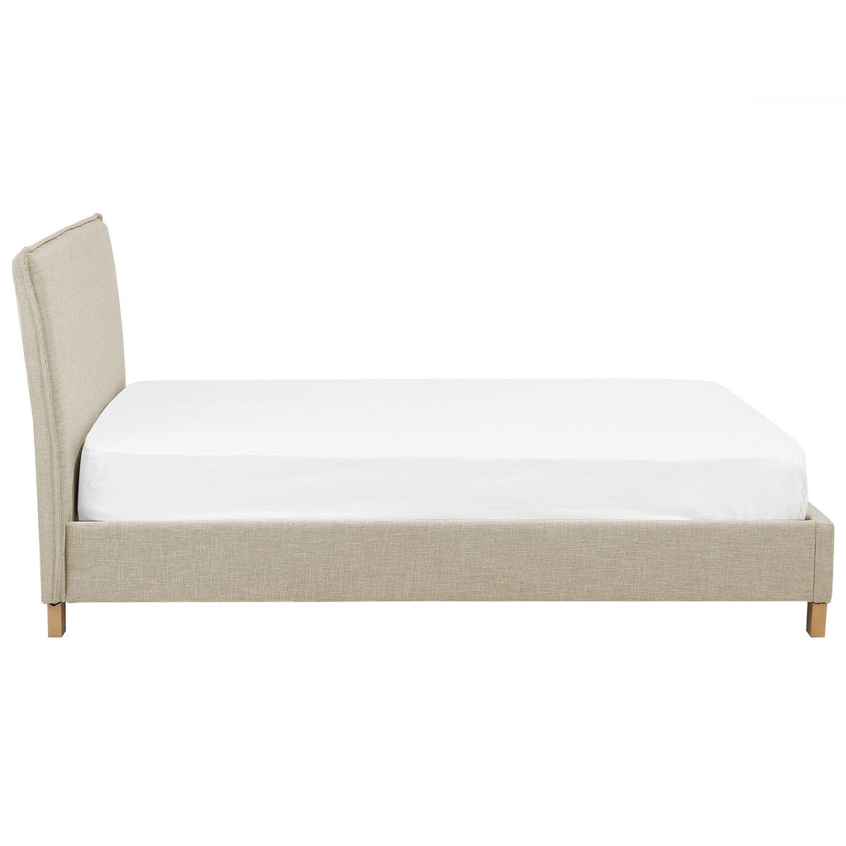 POLSTERBETT mit Lattenrost 180x200 cm Beige Sennez - Beige, Textil (180/200cm) - Beliani