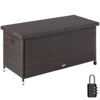 AUFLAGENBOX Kiruna,121 x 56 x 60 cm,braun - Braun, Kunststoff (56/60/121cm) - tectake