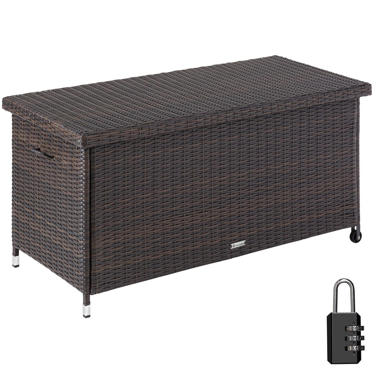 AUFLAGENBOX Kiruna,121 x 56 x 60 cm,braun - Braun, Kunststoff (56/60/121cm) - tectake