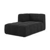 SOFAELEMENT Links Samt Stoff Schwarz - Schwarz, Holzwerkstoff/Kunststoff (101/77/175cm) - Makamii