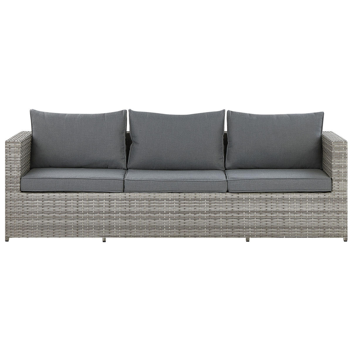 LOUNGE SET 5-Sitzer grau rechtsseitig modular Sabbia - Grau, Kunststoff - Beliani