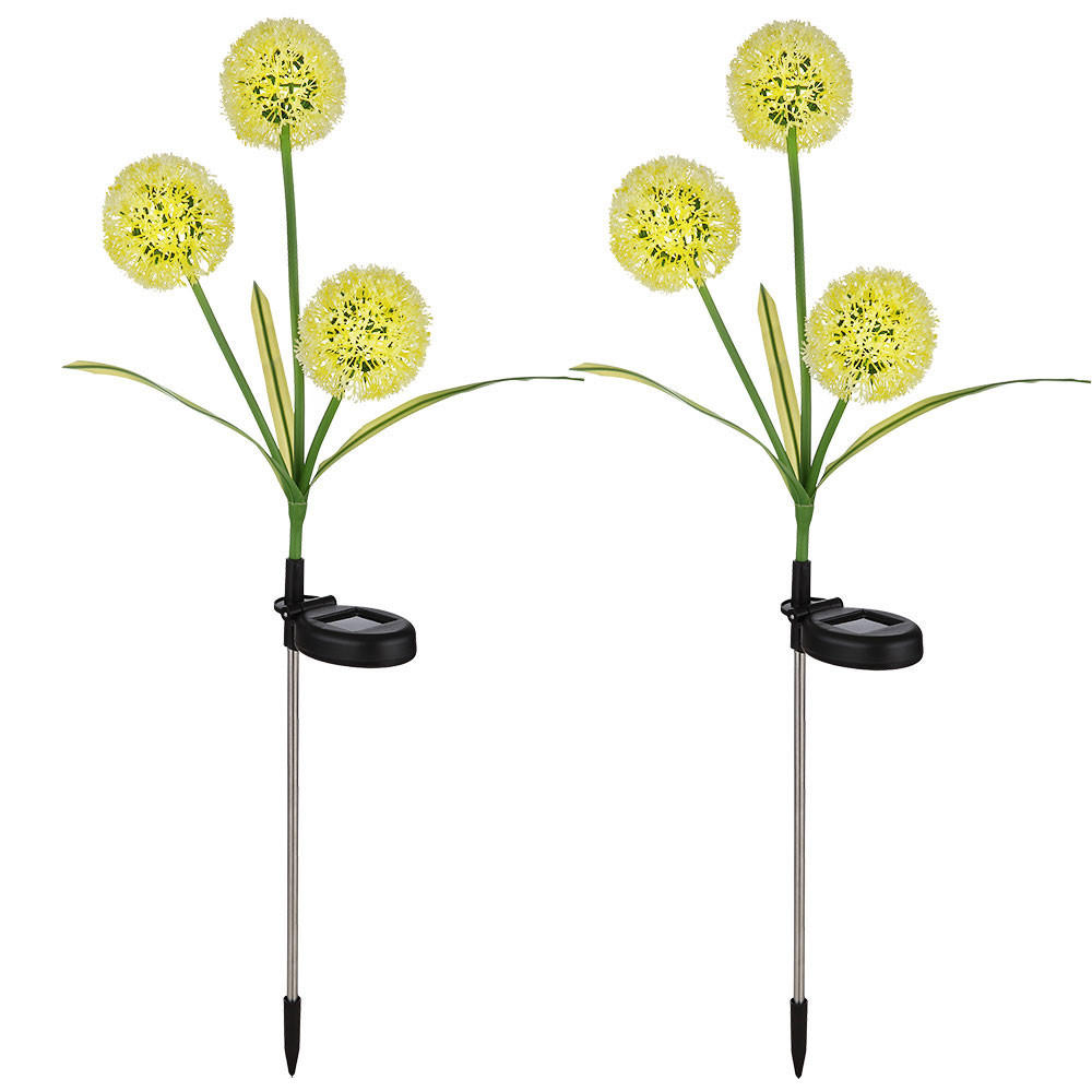 LED AUSSENLEUCHTE Edelstahl Gelb 2er Set - Gelb, Metall (23/23/75cm) - Globo Lighting