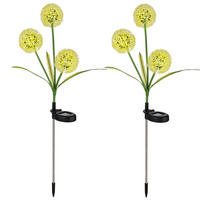 LED AUSSENLEUCHTE Edelstahl Gelb 2er Set - Gelb, Metall (23/23/75cm) - Globo Lighting