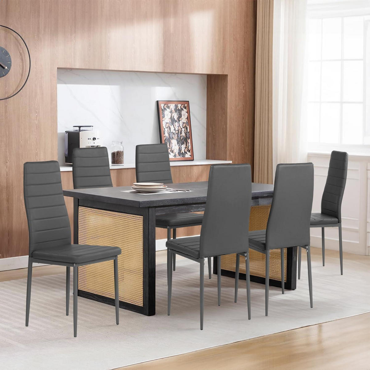 ESSZIMMERSTUHL 6-teiliges Set Grau - Grau, Kunststoff (52/98/42cm)