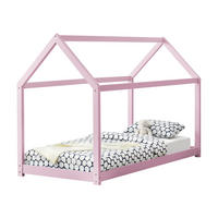 HAUSBETT Netstal - Rosa, Holz (90/200cm) - [en.casa]