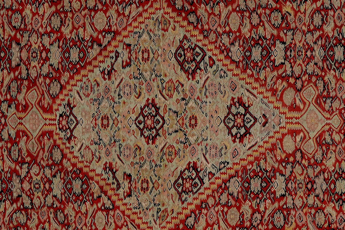 HANDWEBTEPPICH Kelim Senneh Rot 198/138 cm Schurwolle - Rot, Textil (138/198cm) - Looma