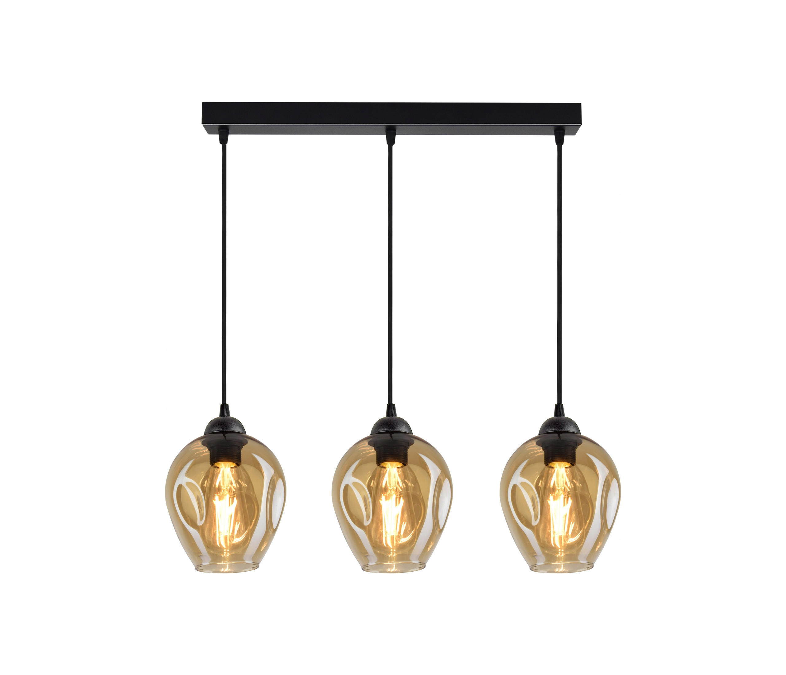 kiki design Pendelleuchte Schwarz, Transparent, Honig 55x80x15 cm