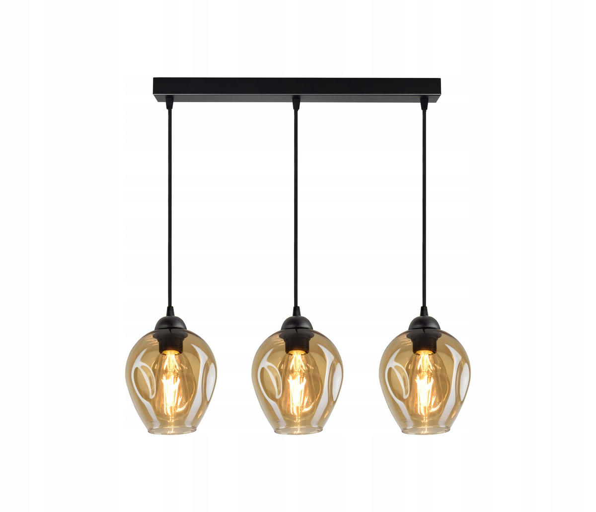 PENDELLEUCHTE Hegel - Transparent/Schwarz, Glas/Metall (15/55/80cm) - kiki design