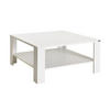 COUCHTISCH mit Ablagefach - lena 90/90/42 cm - Weiß, Holzwerkstoff (90/90/42cm) - Calicosy